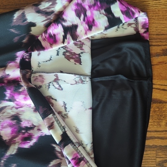 New Eliza J Dress Jeweled Neck purple abstract Print Flared Scuba Knit SZ: 14 - Picture 7 of 8